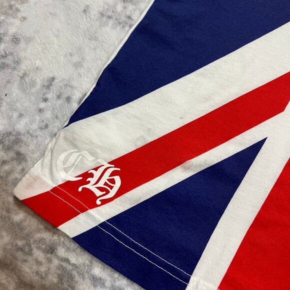Authentic Chrome Hearts Union Jack UK Flag Logo Tee S - Picture 4 of 9